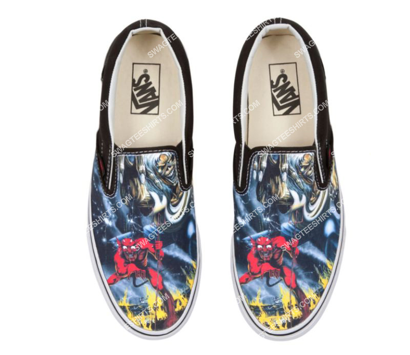 [highest selling] iron maiden all over print slip on shoes – maria