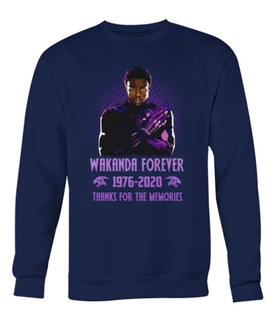 Wakanda Forever 1976-2020 thanks sweater