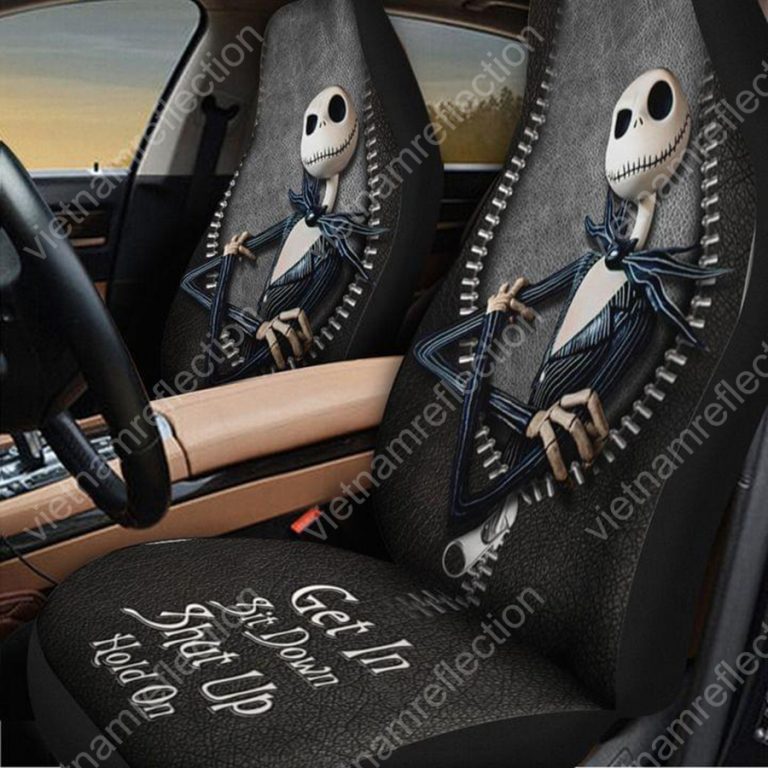 Jack Skellington Get in Sit down Shut up Hold on front car seat cover