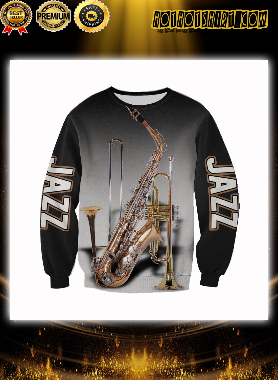 Jazz Musical Instruments 3D All Over Printed Hoodie And Shirts 1