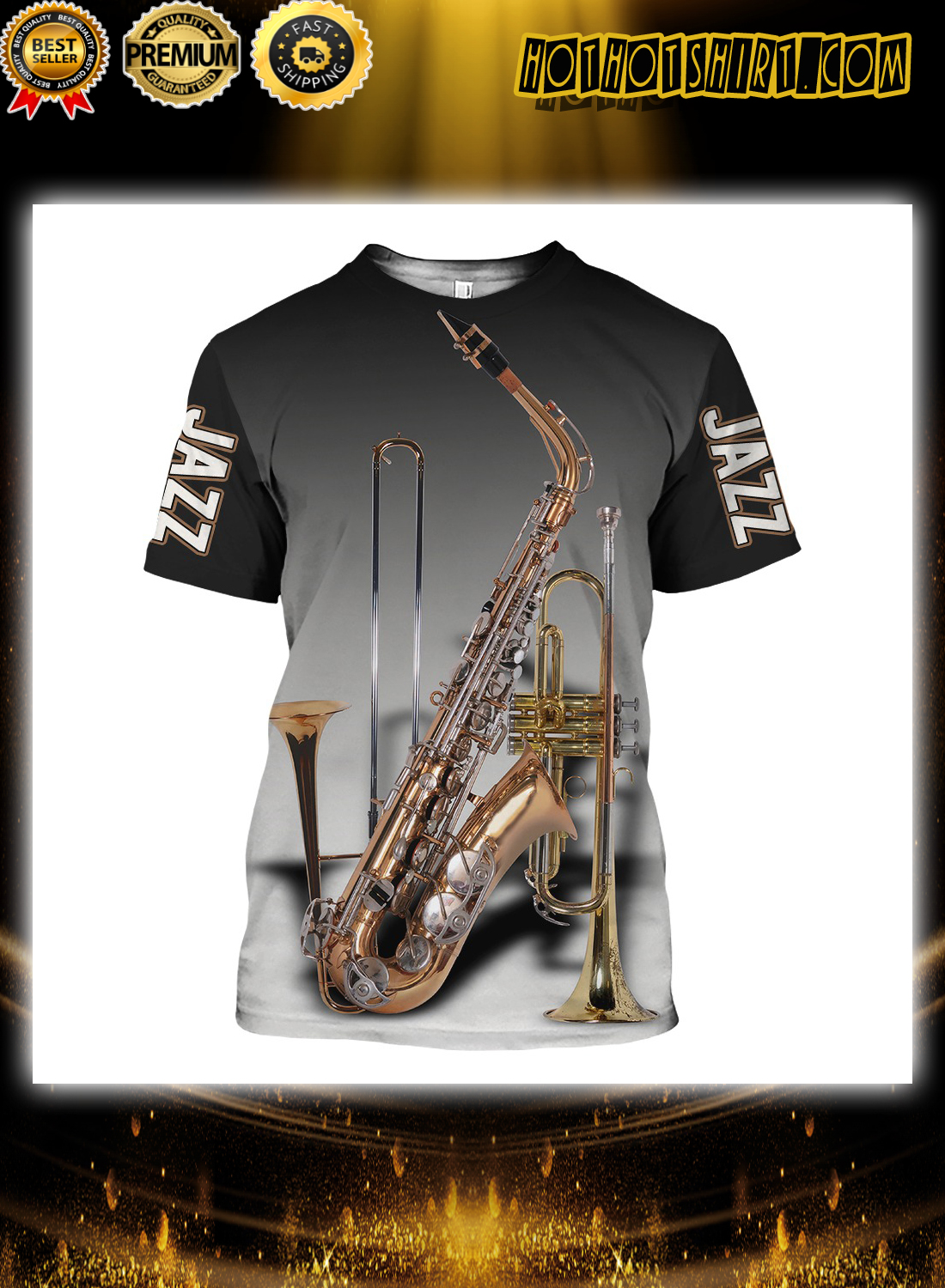 Jazz Musical Instruments 3D All Over Printed Hoodie And Shirts 2