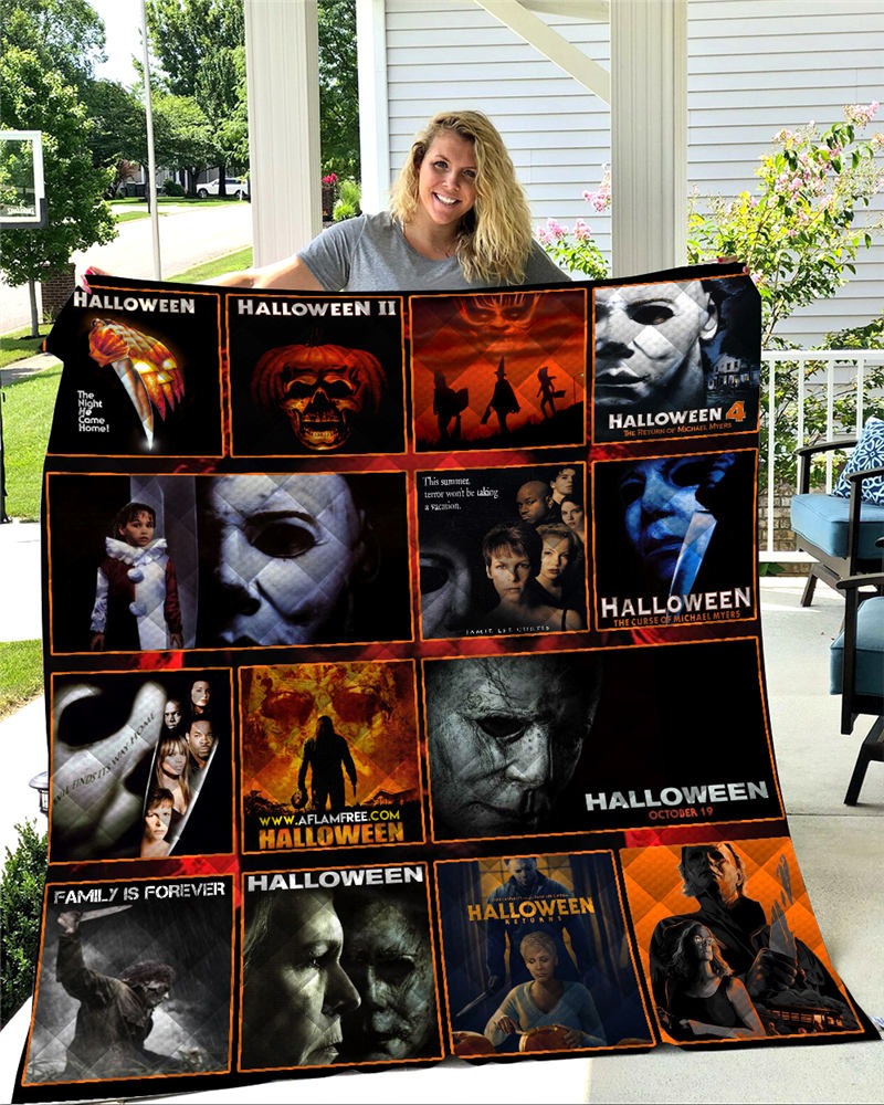 Halloween Movie Characters Quilt Blanket