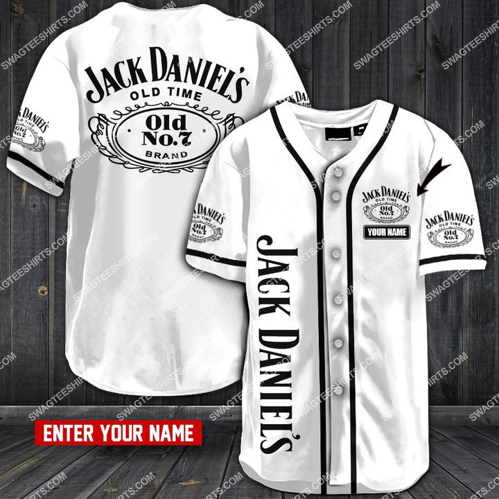 [highest selling] custom name jack daniels full printing baseball shirt – maria