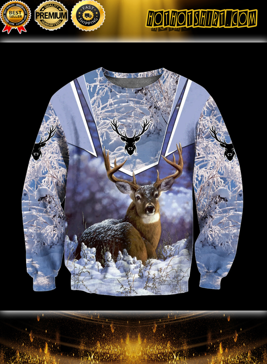 Love Deer 3D All Over Printed Hoodie And Shirts 1