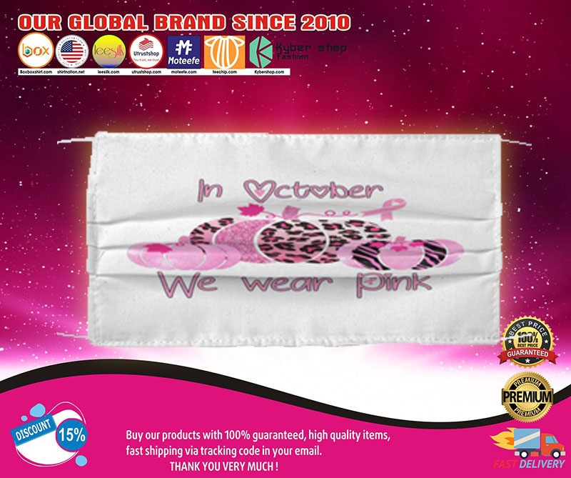 In October We Wear Pink face mask1