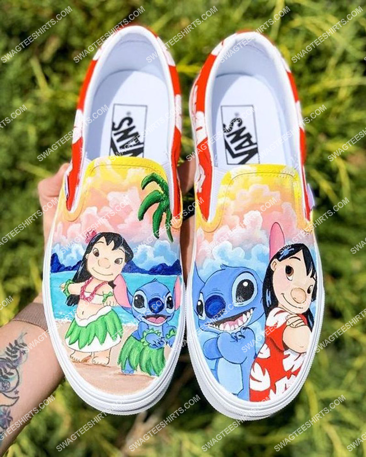 [highest selling] lilo and stitch all over print slip on shoes – maria