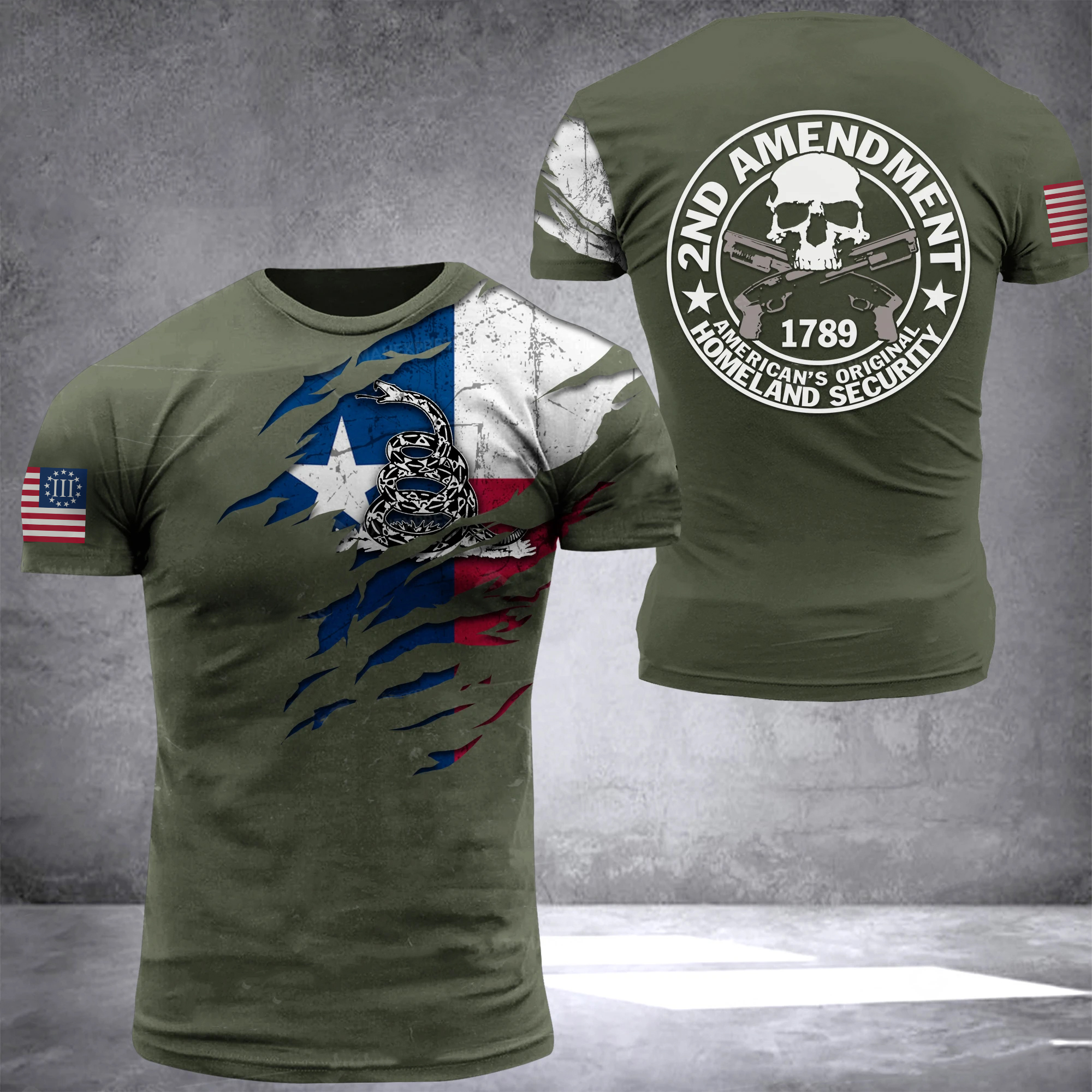 Homeland Security all over printed 3d t-shirt
