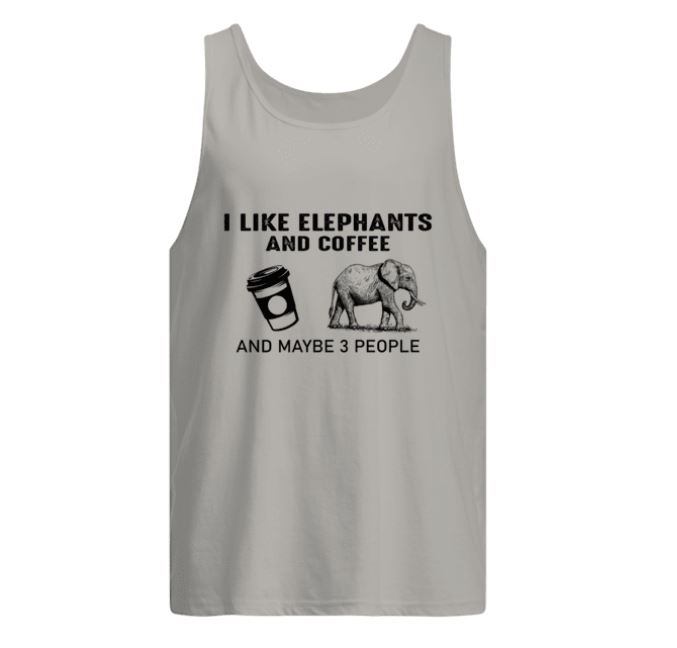 I like elephants coffee tank top