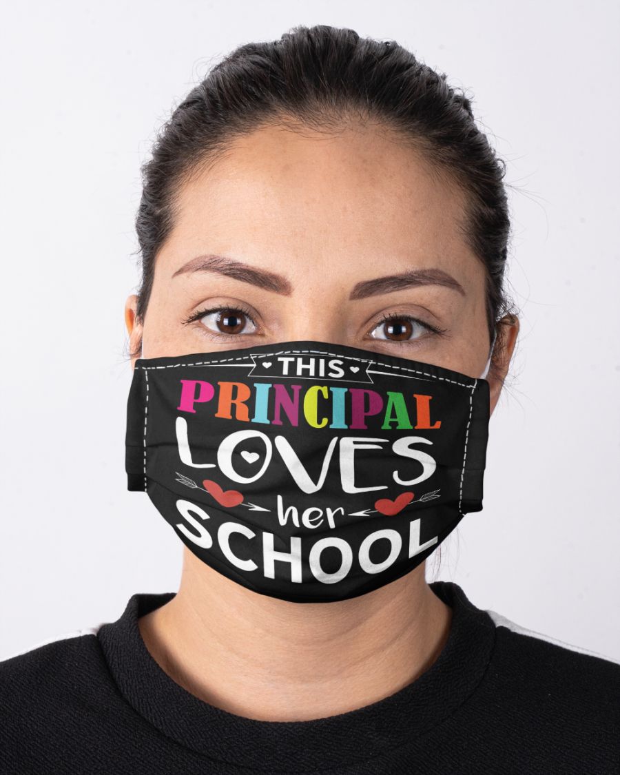 Face mask this principal loves her school