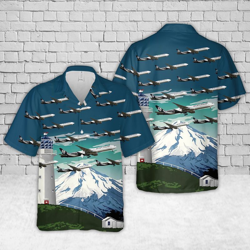 Air new zealand bombardier dash 8 q300 hawaiian shirt