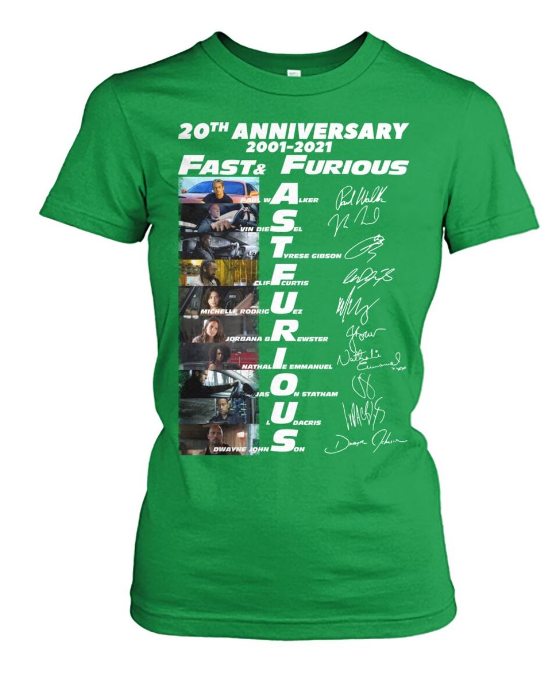 20th anniversary fast and furious lady shirt