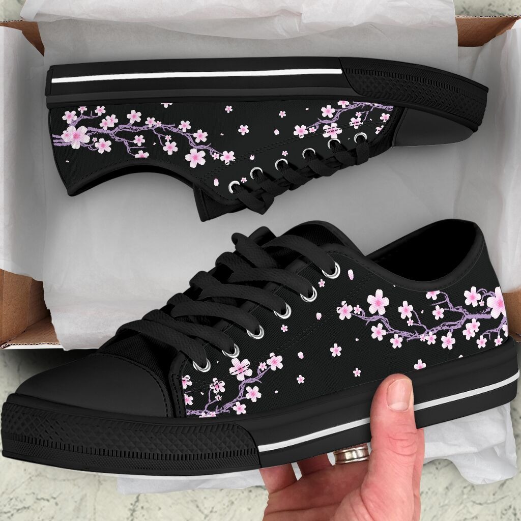 Japanese Sakura Cherry Blossom Low Top Shoes - Hothot 010621