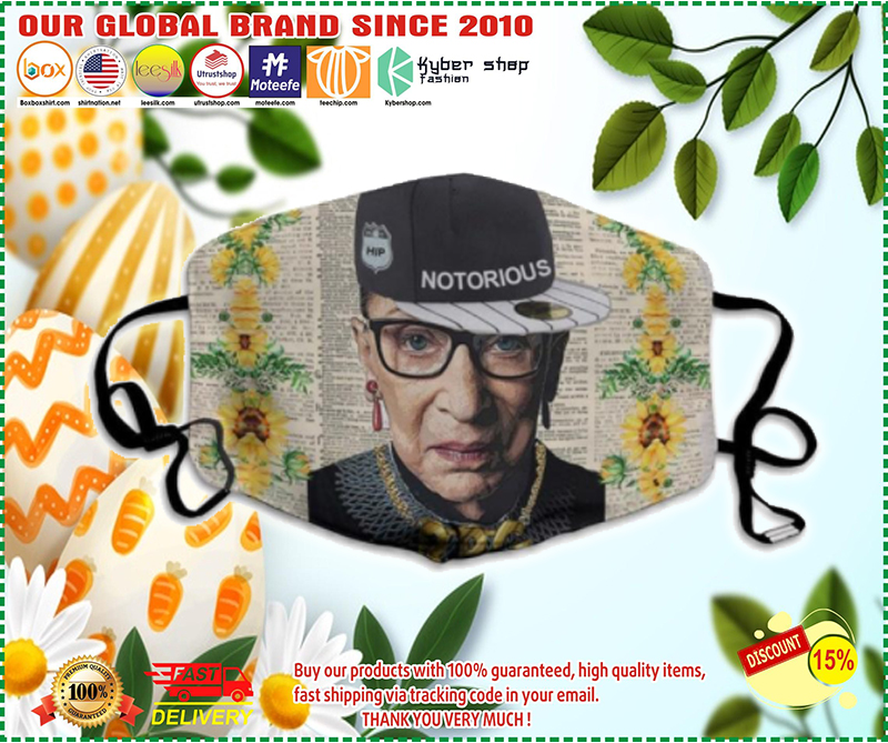 Notorious RBG sunflower face mask – LIMITED EDITION BBS