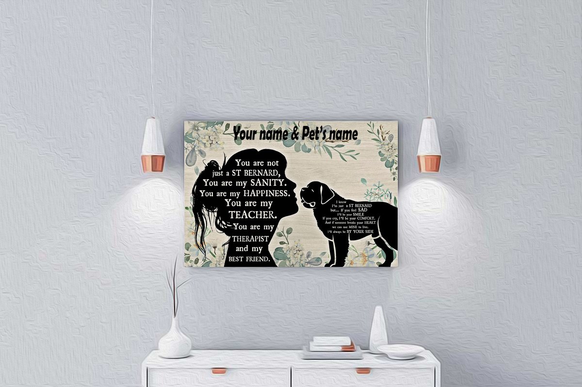 You are not just a ST Bernard personalized horizontal poster