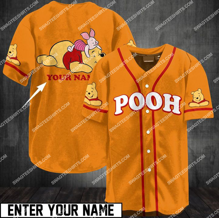 [highest selling] custom name winnie-the-pooh all over printed baseball shirt – maria