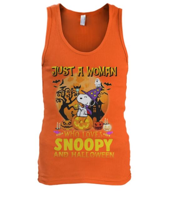 Woman loves Snoopy Halloween tank top