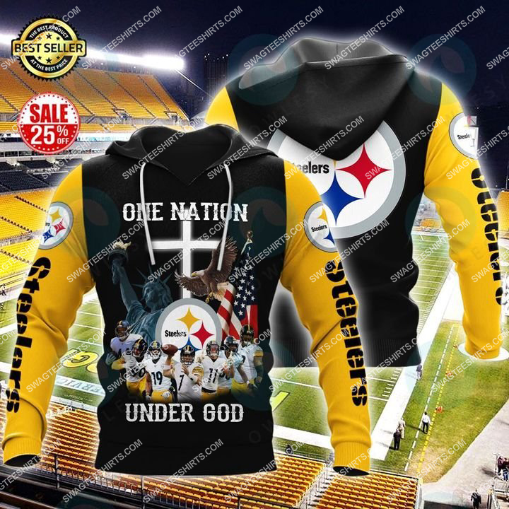 [highest selling] the pittsburgh steelers football one nation under God all over printed shirt – maria