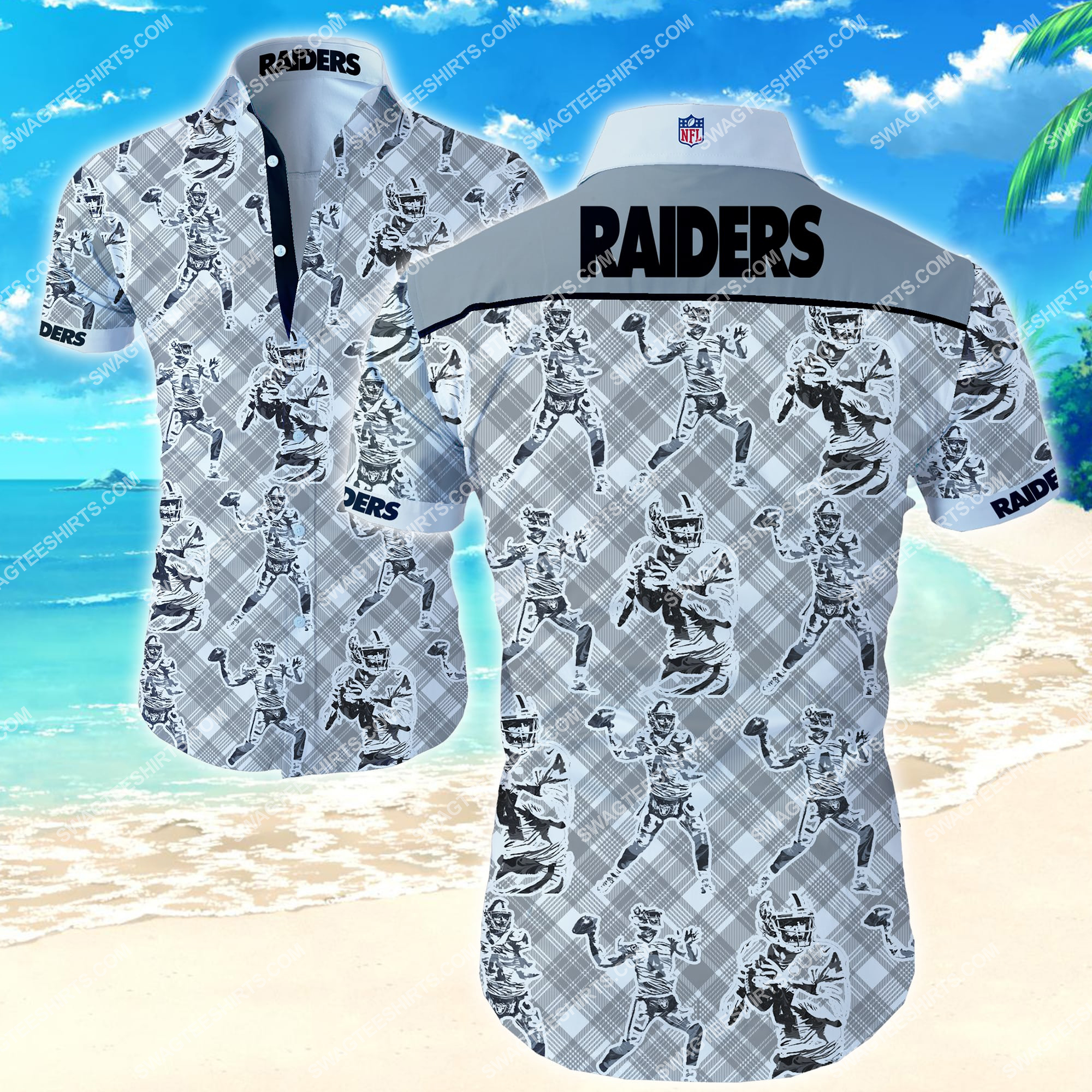 [highest selling] the las vegas raiders football team summer hawaiian shirt – maria