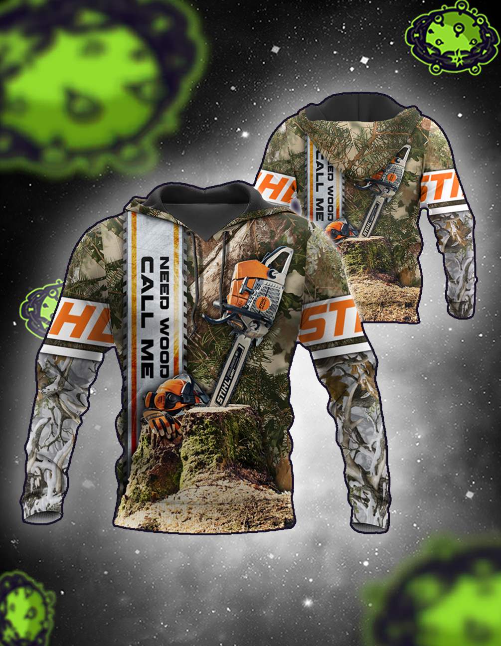 Chainsaw need wood call me 3D all over printed hoodie - Teasearch3d 021120