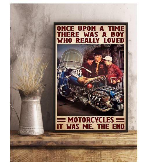 Boy loved motorcycles poster 2