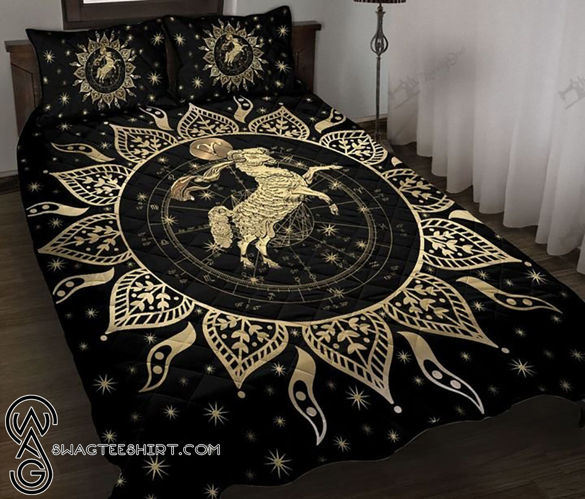 Aries horoscope galaxy full printing quilt - Maria