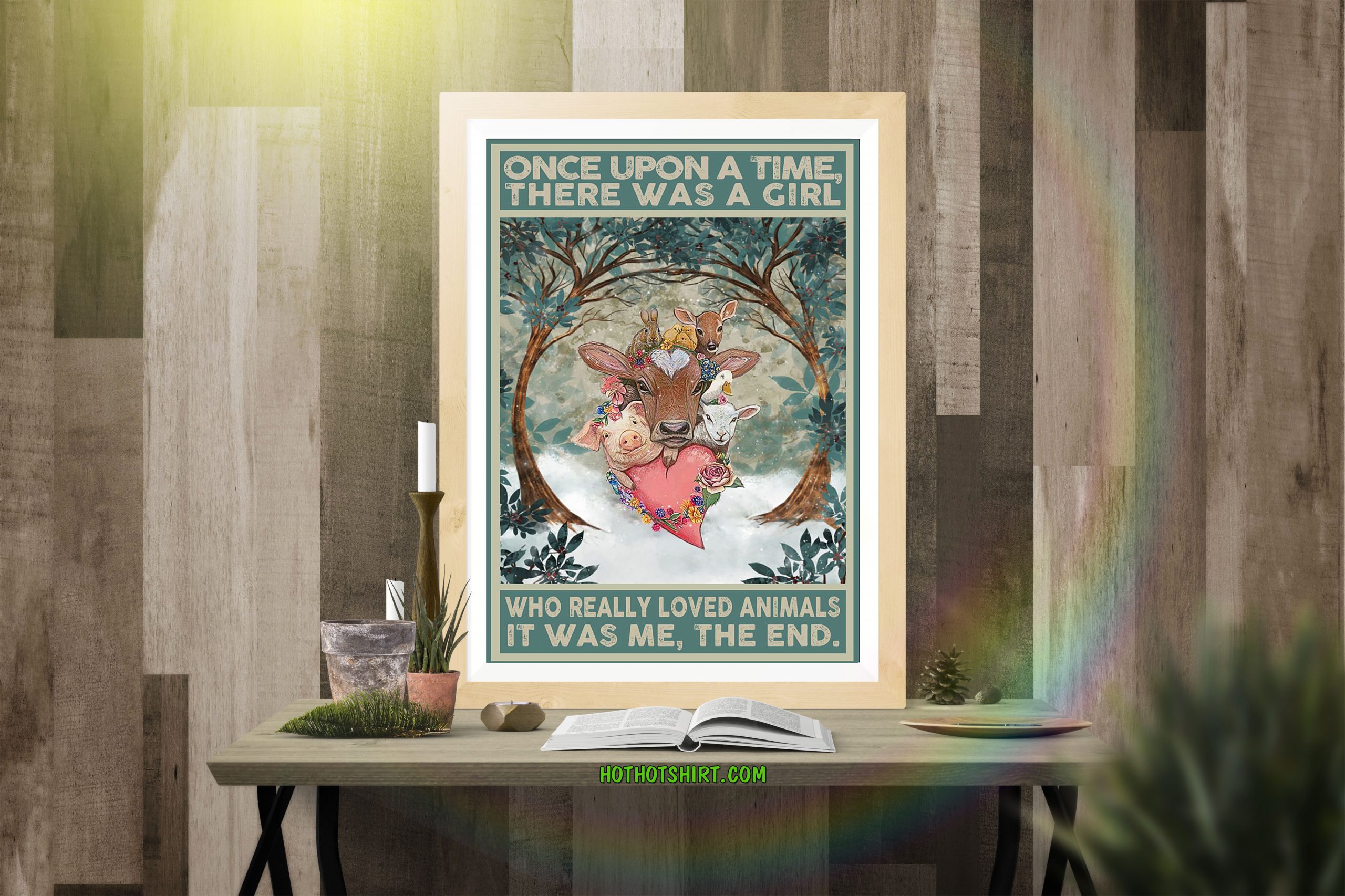 Once upon a time girl loves animals poster 1