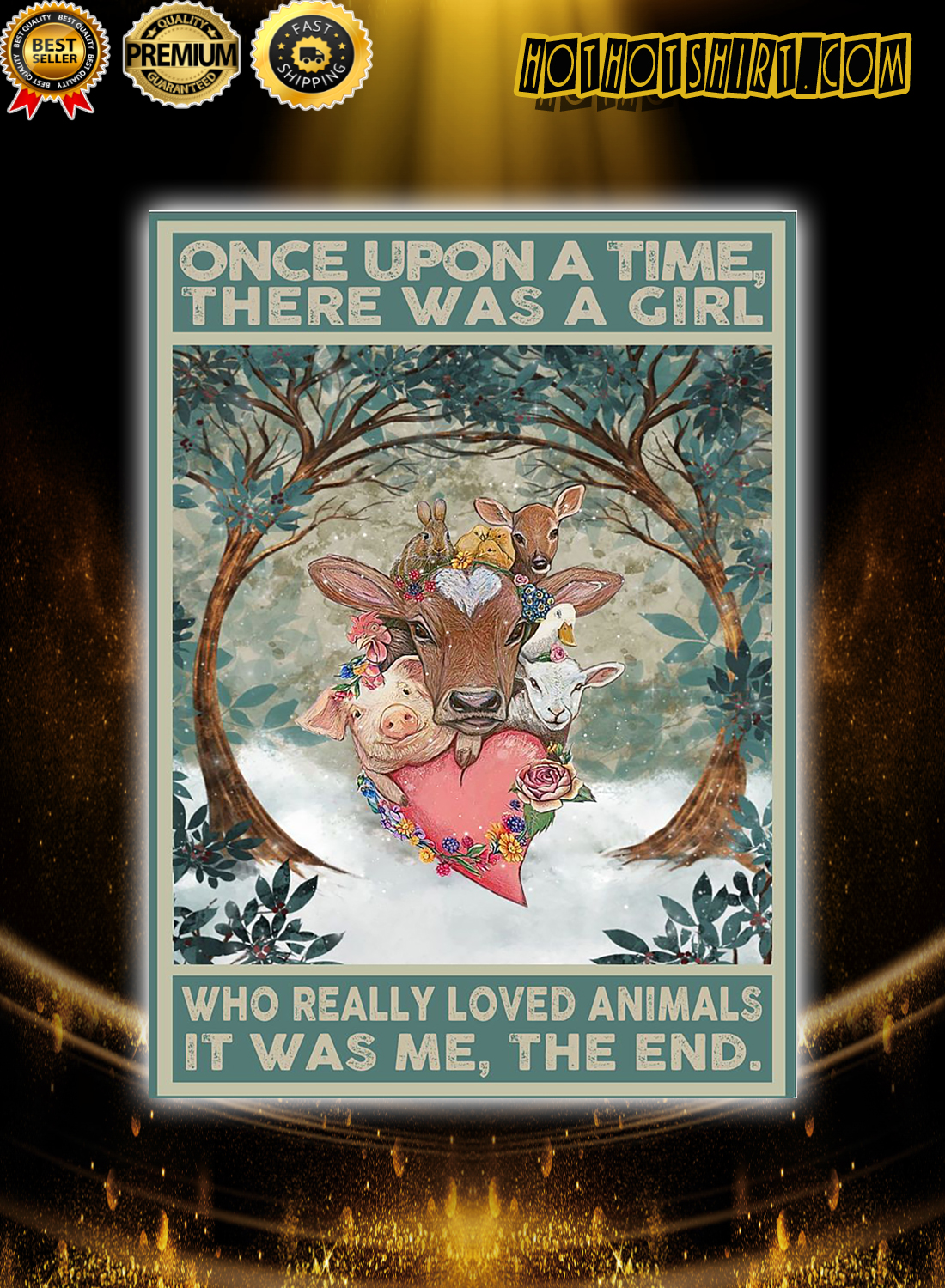 Once upon a time girl loves animals poster 3