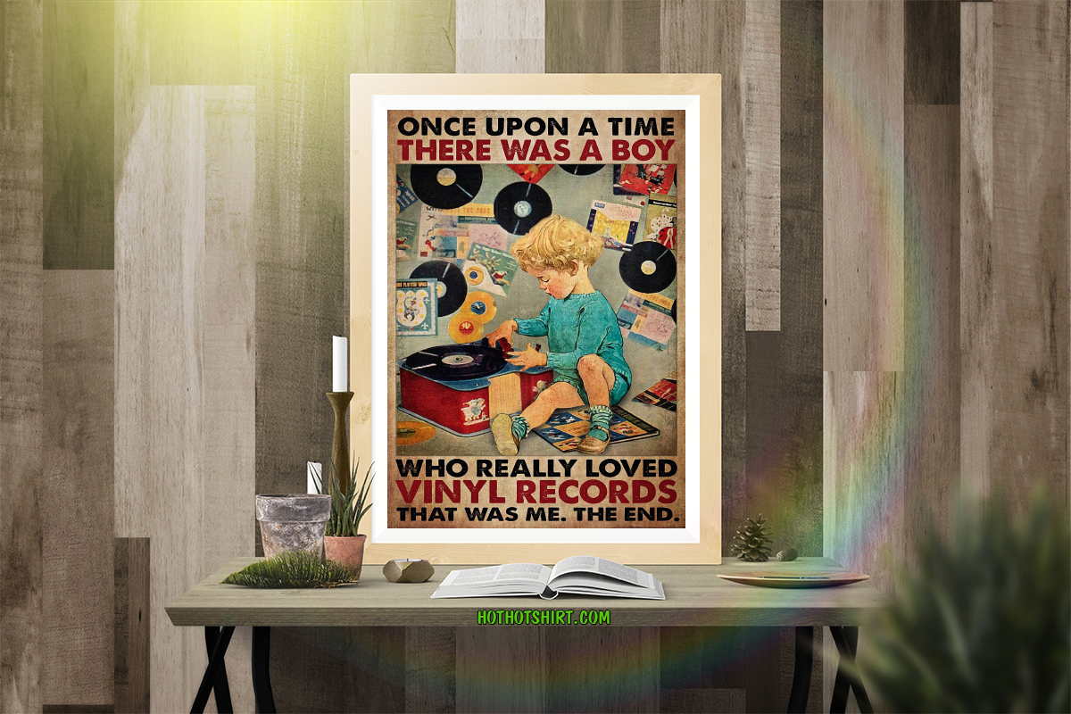 Once upon a time there was a boy who really loved vinyl records poster 2
