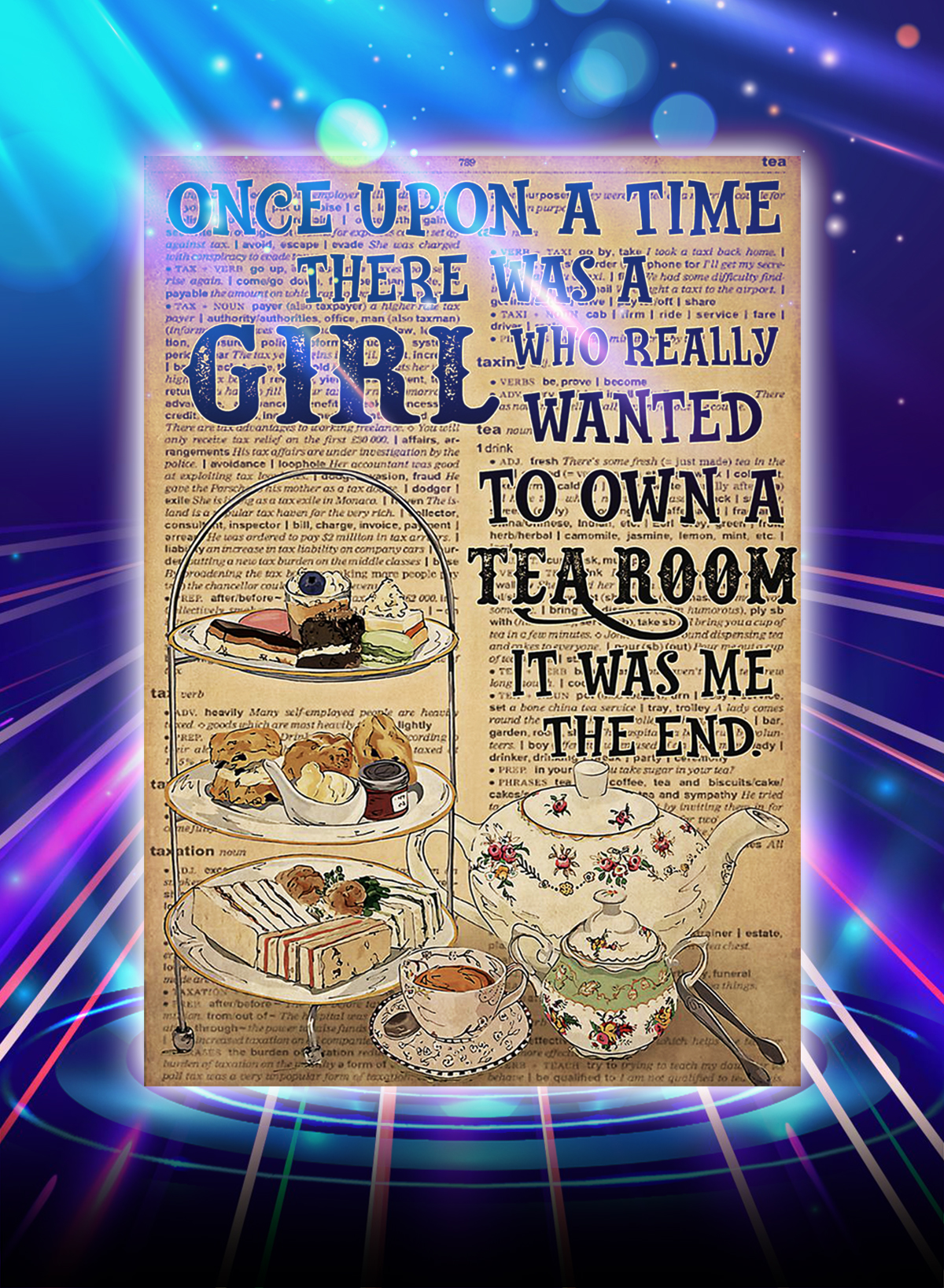Once upon a time there was a girl who really wanted to own a tea room poster - A1