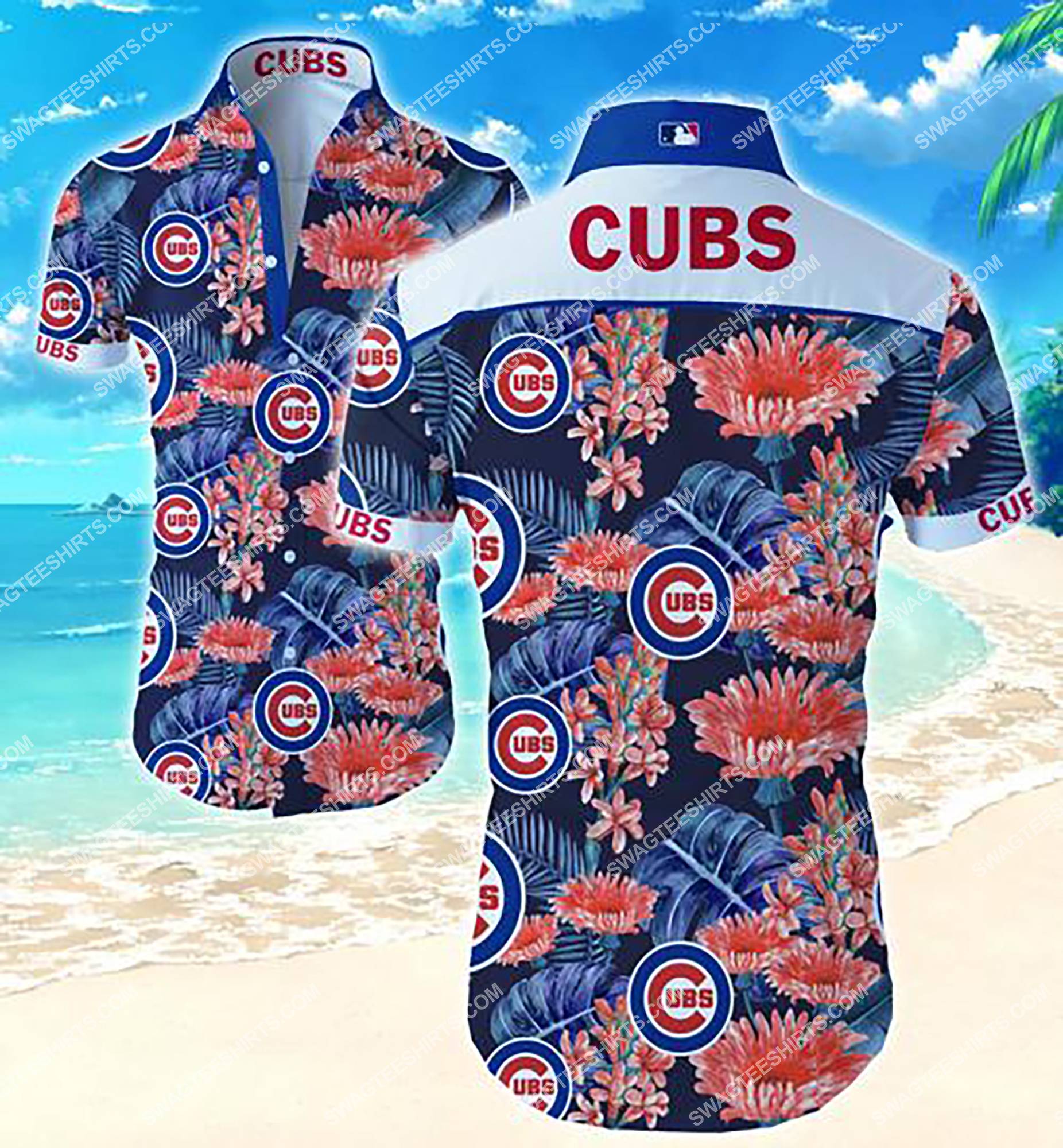 the chicago cubs team full printing summer hawaiian shirt 2