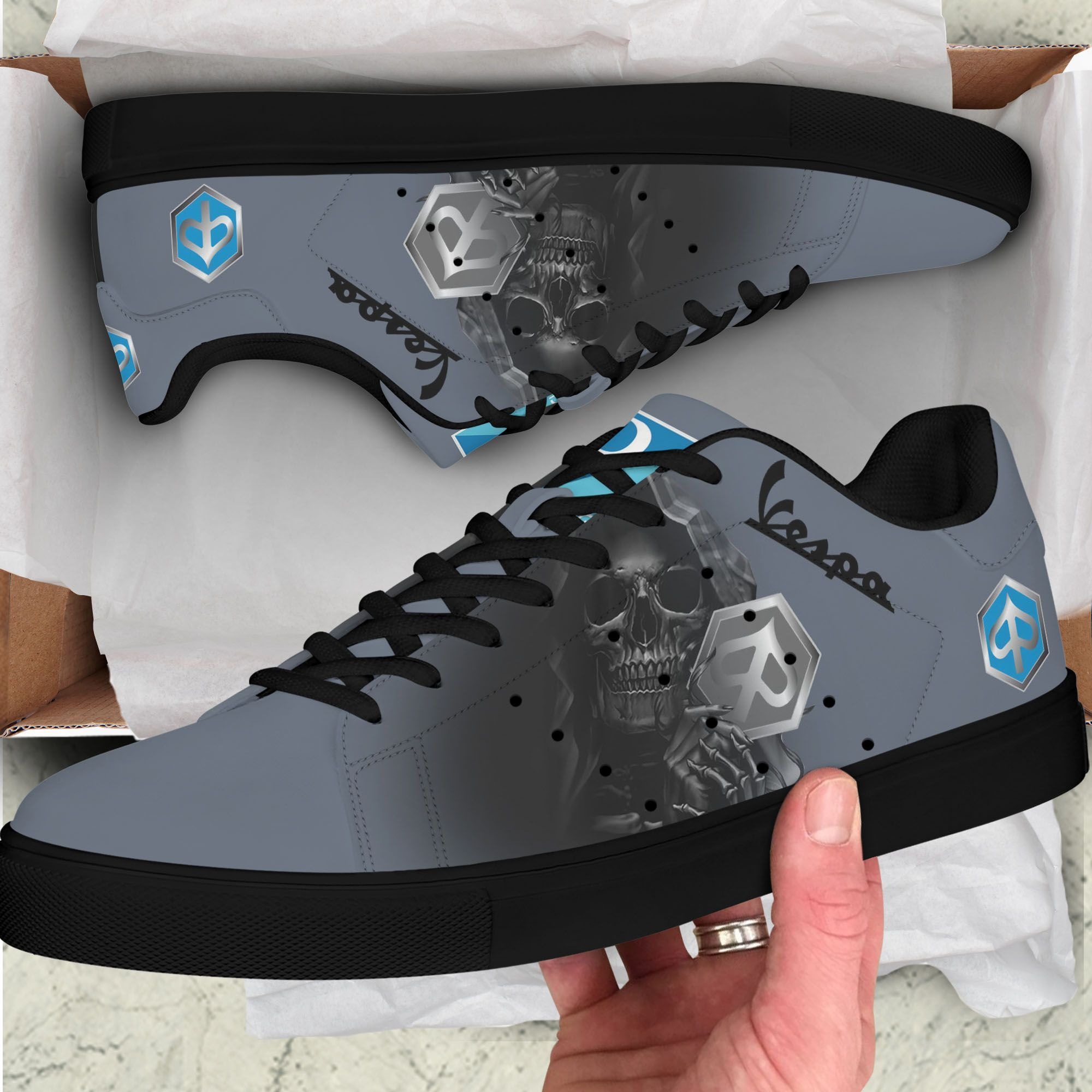 Piaggio Vespa Death Skull Stan Smith Shoes