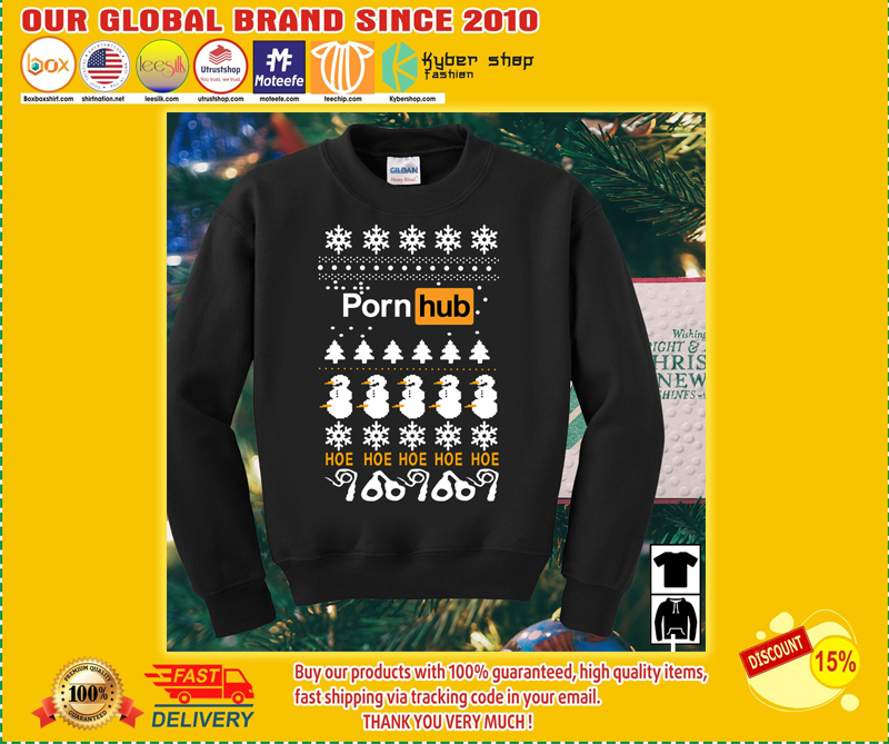 Pornhub Hoe Hoe Hoe 3D Christmas Sweater