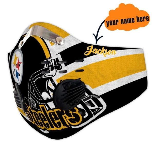 Pittsburgh steelers personalized custom name filter face mask