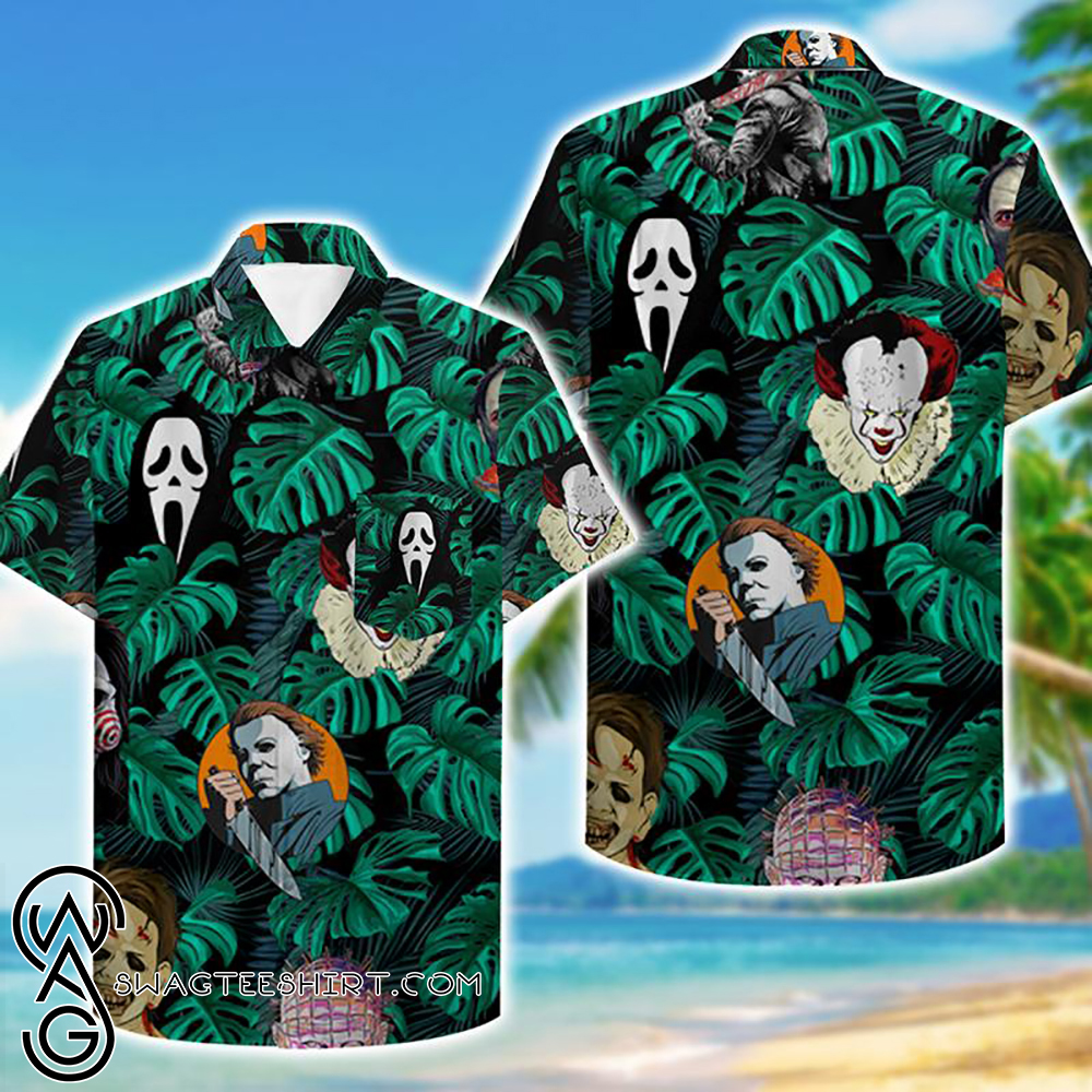tropical horror movies killer hawaiian shirt - maria