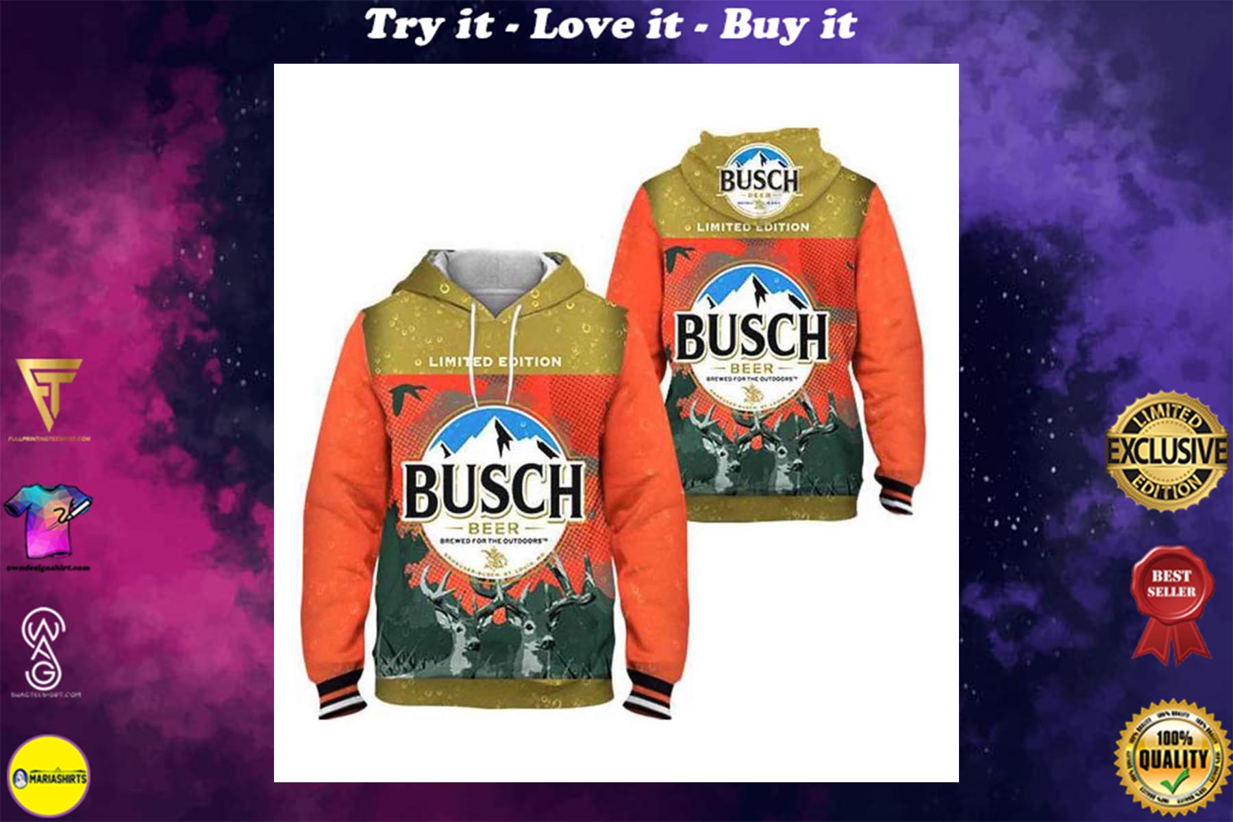 [highest selling] busch beer limited edition brewed for the outdoors full printing shirt – maria