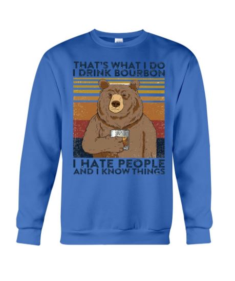 Bear drink bourbon sweater