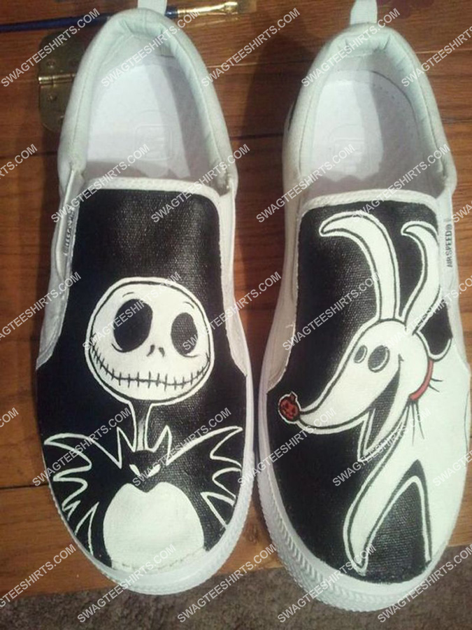[highest selling] the nightmare before christmas jack all over print slip on shoes – maria