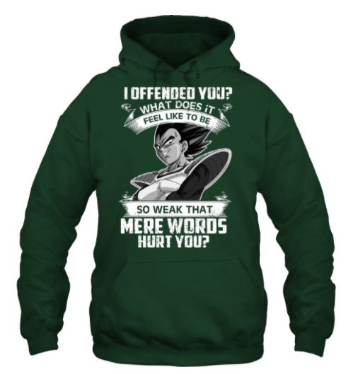 Vegeta mere words hoodie