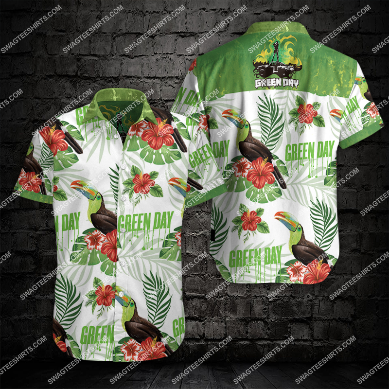 [highest selling] the green day all over print hawaiian shirt – maria
