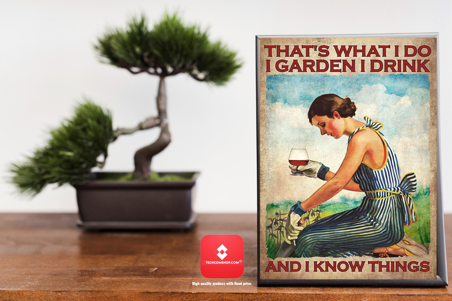 Rum wine That's what I do I garden I drink and I know things poster12