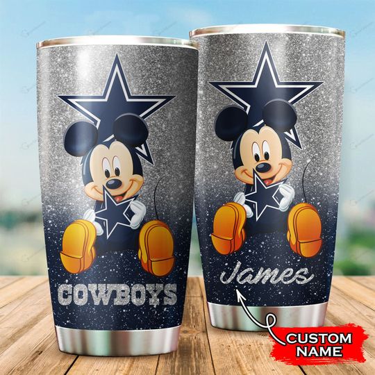 Dallas Cowboys Mickey Mouse Custom Name Tumbler – LIMITED EDITION