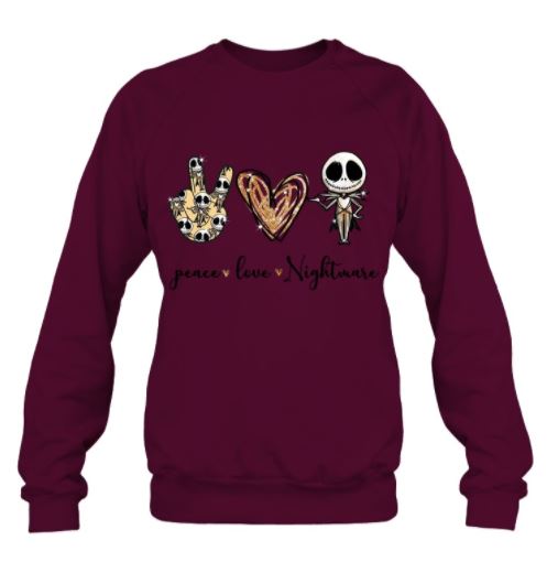 Jack peace love nightmare sweater