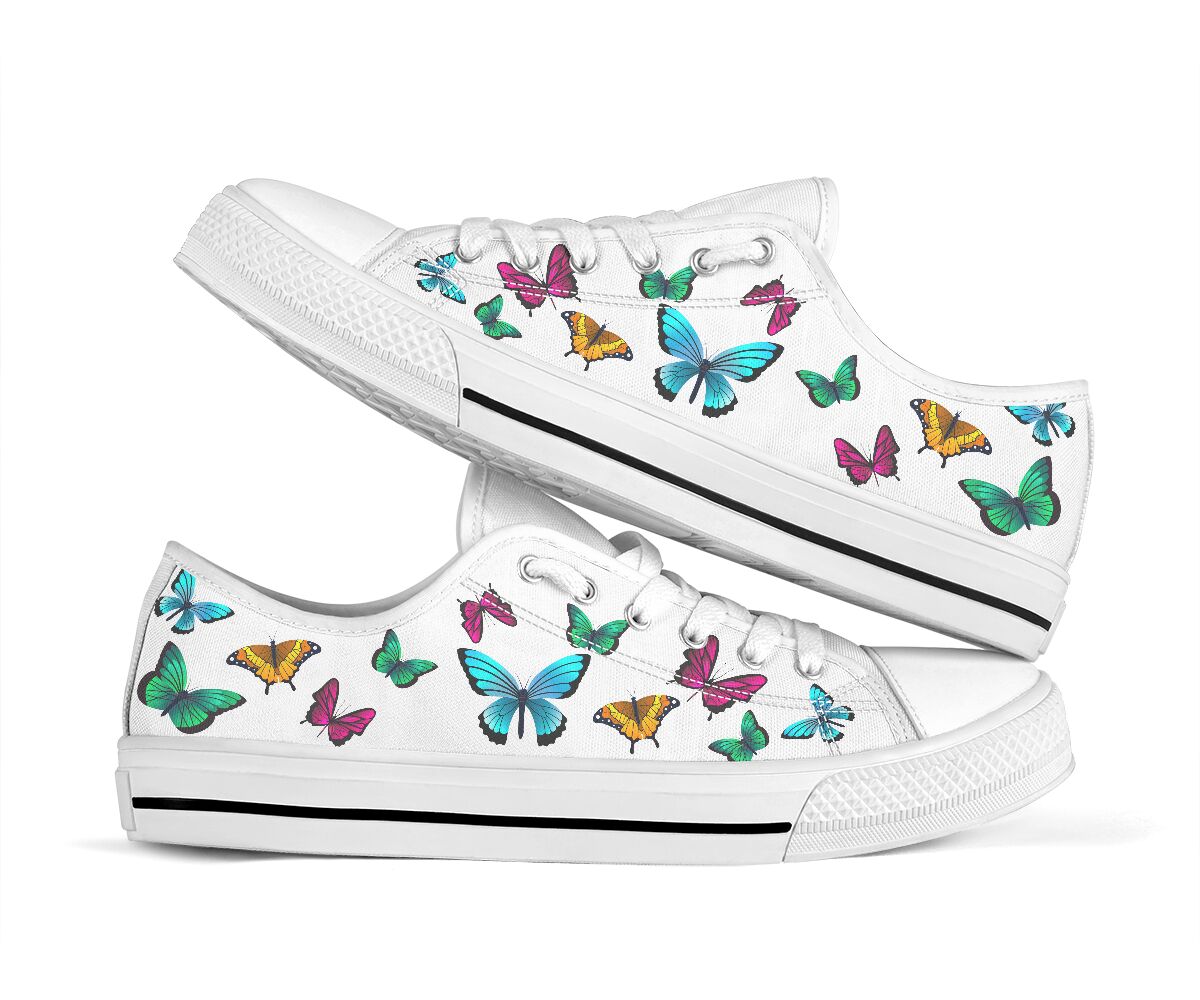 Seamless butterflies low top shoe 1