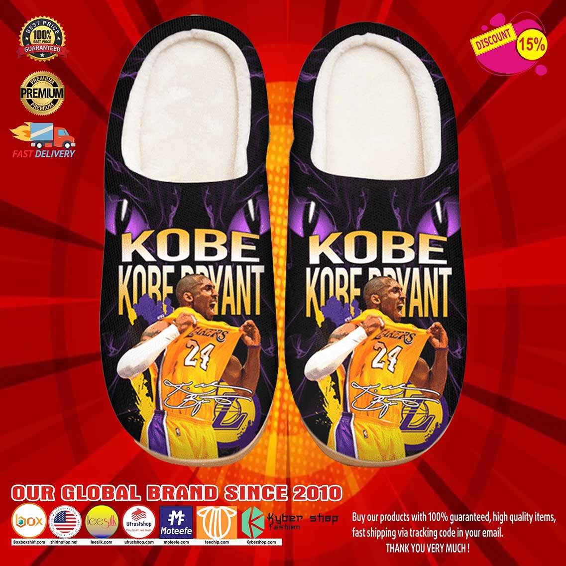 Kobe Bryant Custom Shoes Slippers 10