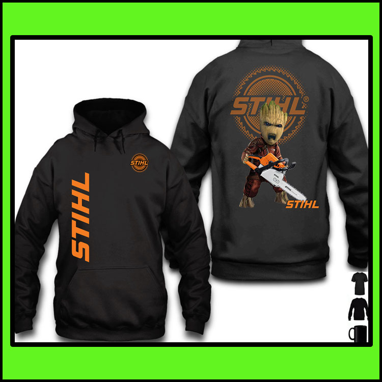 STIHL Groot 3d over print hoodie5