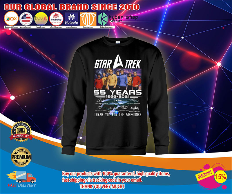 Star trek 55 years 1966 - 2021 thank you for the memories shirt1