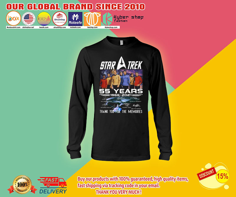 Star trek 55 years 1966 - 2021 thank you for the memories shirt2