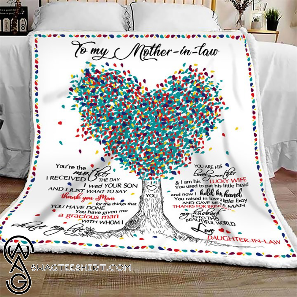 Tree to my mother in law thank you mom blanket - Maria