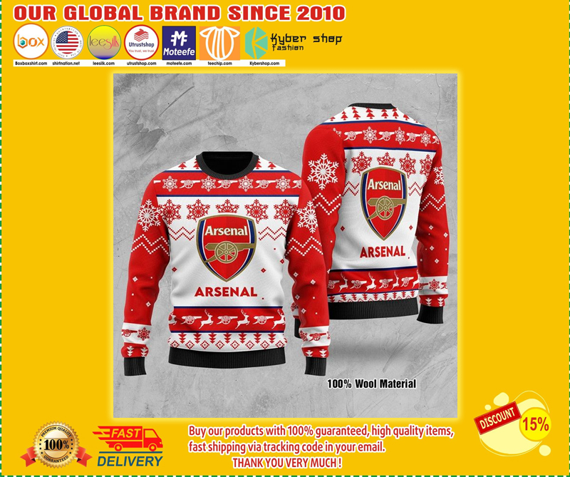 Arsenal ugly christmas sweater 1