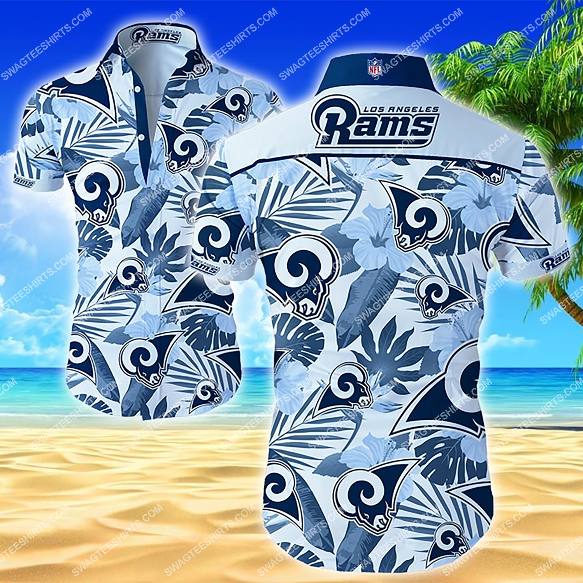 [highest selling] the los angeles rams team all over print hawaiian shirt – maria